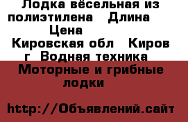 Лодка вёсельная из полиэтилена › Длина ­ 3 › Цена ­ 17 000 - Кировская обл., Киров г. Водная техника » Моторные и грибные лодки   